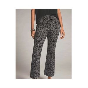 Maeve by Anthropologie | 🖤 Mollie flare trousers in black & grey leopard print